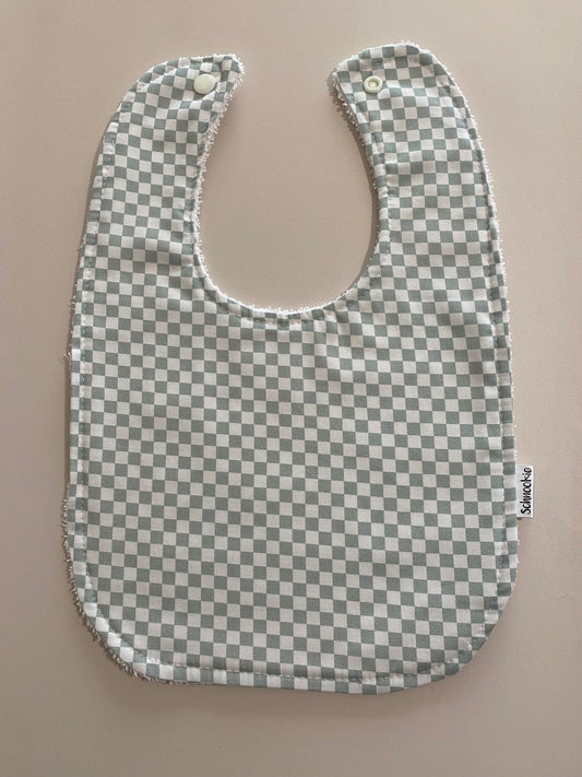 Sage check Super absorbent Bib