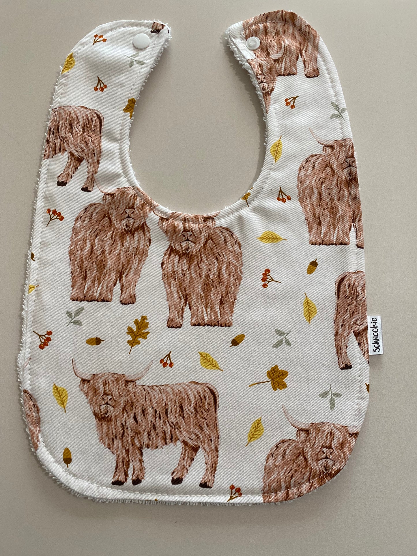 Highland cow Super absorbent Bib