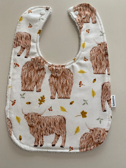 Highland cow Super absorbent Bib