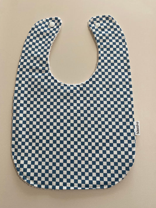 Blue check Super absorbent Bib