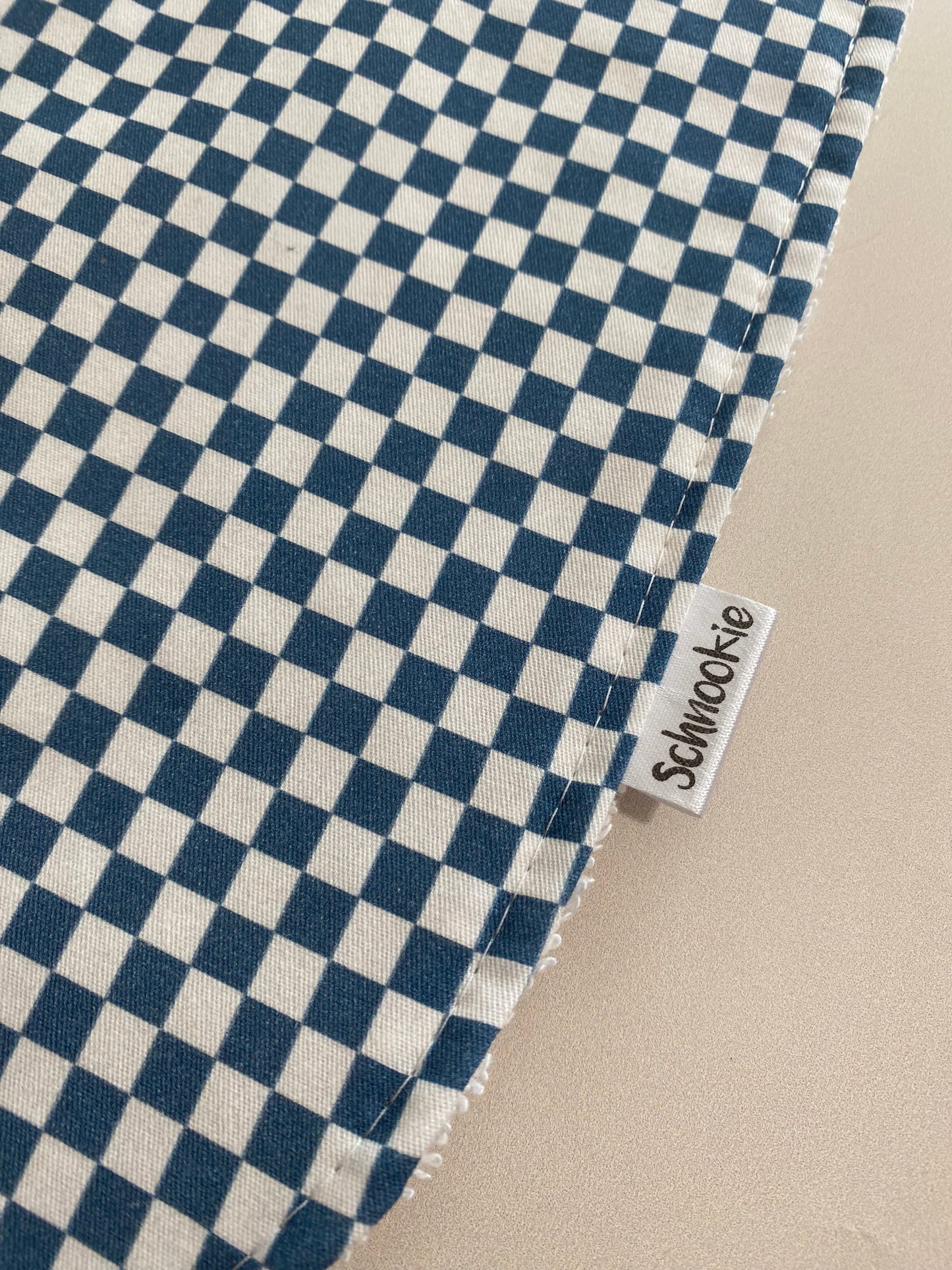 Blue check Super absorbent Bib