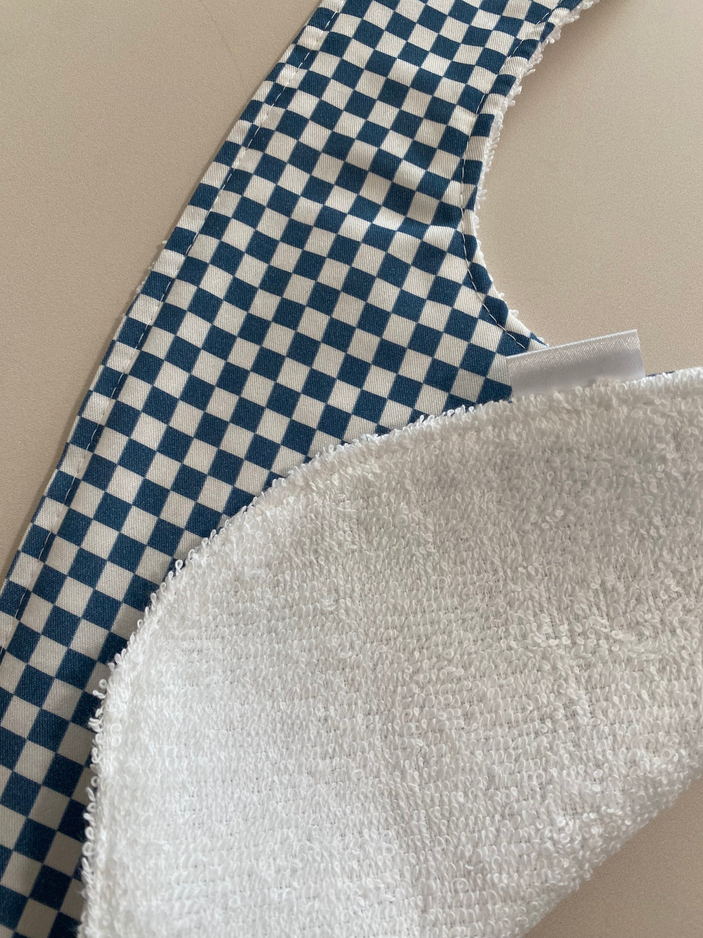 Blue check Super absorbent Bib