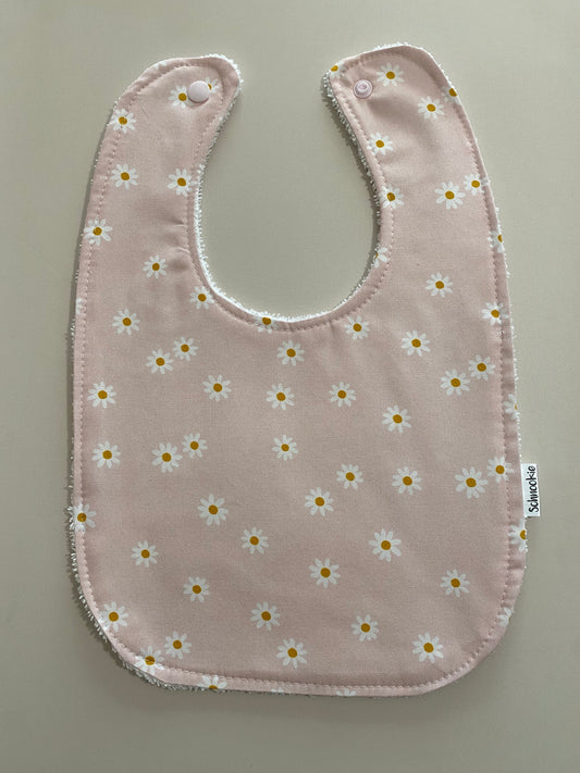 Pink Daisy Super absorbent Bib